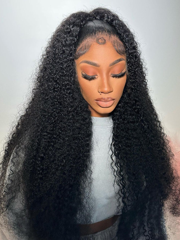 Deep Wave Curly Hair Wig 13x6 Lace Front Wig Human Hair Natural Color Curly Wigs