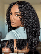 7x5 Bye Bye Knots Kinky Curly Wig Put On and Go Pre Cut Lace Lace Closure Premium Glueless Human Hair Wigs with Drawstring