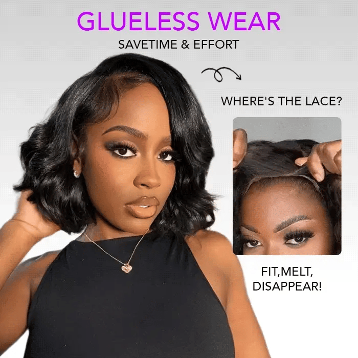Body Wave 13x4 HD Lace Front Wigs Human Hair Glueless Bob Wigs Pre Plucked Natural Hairline Short Frontal Wig
