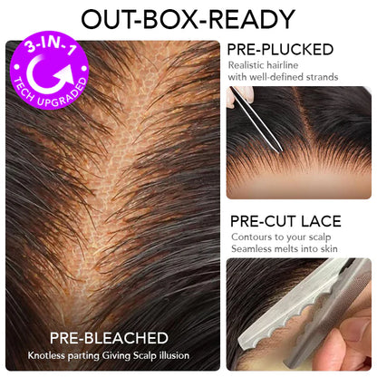 Body Wave 13x4 HD Lace Front Wigs Human Hair Glueless Bob Wigs Pre Plucked Natural Hairline Short Frontal Wig