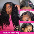Wear Go Wig Full Curly 7x5 13x4 HD Glueless Wigs Burmese Curly 250% Density Water Wave Human Hair