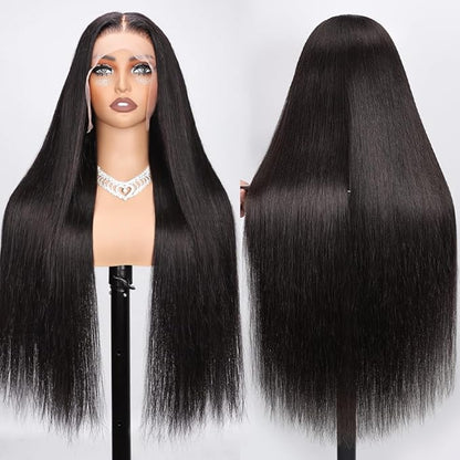 Super Natural Hairline Glueless Wig Silky Straight 13x4 Frontal Lace Ready To Go Human Hair Pre-Cut Lace