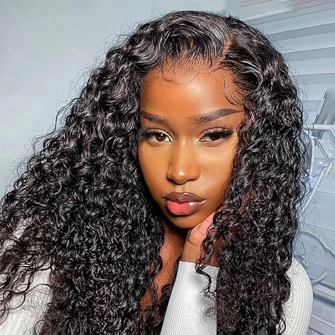 Water Wave HD Lace Front Wig Wear Go Glueless 5x5 Closure Pre-Cut Human Hair Transparent Lace Wigs