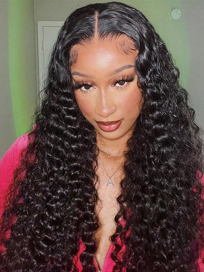 Water Wave HD Lace Front Wig Wear Go Glueless 5x5 Closure Pre-Cut Human Hair Transparent Lace Wigs