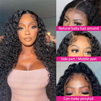 Ready To Go  250% Density Popping Short Bob Cut Curly Glueless HD Lace Front Wigs Human Hair Wigs