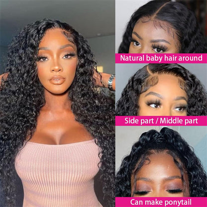 Ready To Go  250% Density Popping Short Bob Cut Curly Glueless HD Lace Front Wigs Human Hair Wigs