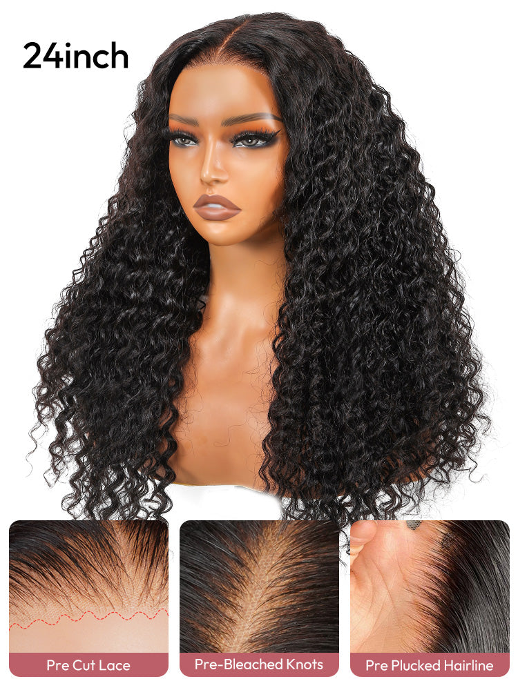 Deep Wave Curly Hair Wig 13x6 Lace Front Wig Human Hair Natural Color Curly Wigs