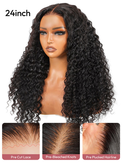 Deep Wave Curly Hair Wig 13x6 Lace Front Wig Human Hair Natural Color Curly Wigs