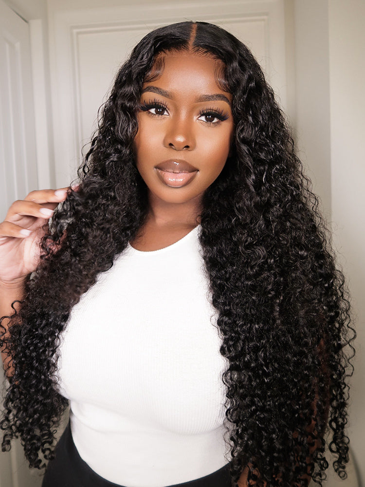 Deep Wave Curly Hair Wig 13x6 Lace Front Wig Human Hair Natural Color Curly Wigs