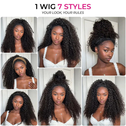 BOOHAIR 100%human hair13x4 Pre Everything Crimps Curl Crimped Deep Waves High-volume Look Lace Frontal Wig 150% Density Beginner Friendly