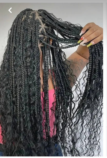 Body Wave Bulk Human Hair Bundles For Boho Braiding Natural Black