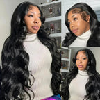 5x5 Glueless Wigs Human Hair Body Wave Lace Front Wigs Put On and Go Glueless Wig with Pre-plucked