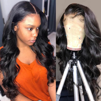 Lace Front Wig Human Hair 13x6 HD Body Wave Pre Plucked 180 Density 10A Glueless Wigs