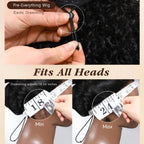 7x5 Pre Cut Honey Blonde Highlights Sun-kissed Hair Shoulder-length Glueless Curly Bob Wig Put On and Go 180% Density