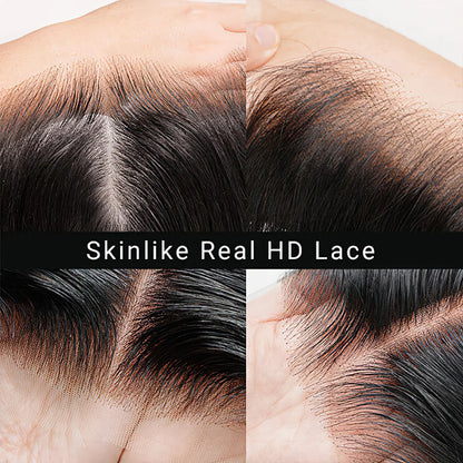 Ready To Go Wigs Loose Body Transparent Lace Front Wig Ash Brown Ombre Blonde Colored Human Hair