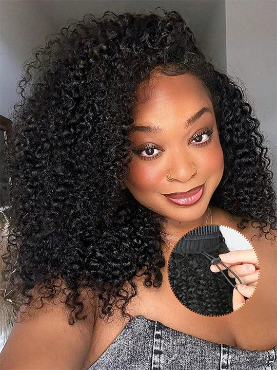Trendy Short Cut Curly Minimalist Pre-Cut HD Lace Glueless Side Part Frontal Bob Wig  Human Hair 150% Density