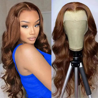 Blonde Highlighted Wig Body Wave Glueless Human Hair Wigs 13x4 HD Lace Front Wigs 180% Density with Pre Plucked