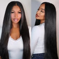 Super Natural Hairline Glueless Wig Silky Straight 13x4 Frontal Lace Ready To Go Human Hair Pre-Cut Lace