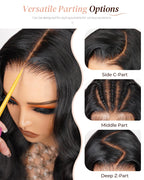 Yaki Straight 13x4/6x5 Glueless Lace Wig Pre-cut Lace Put On and Go Natural Black Beginner Friendly 150% Density