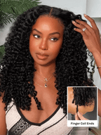 7x5 Bye Bye Knots Kinky Curly Wig Put On and Go Pre Cut Lace Lace Closure Premium Glueless Human Hair Wigs with Drawstring