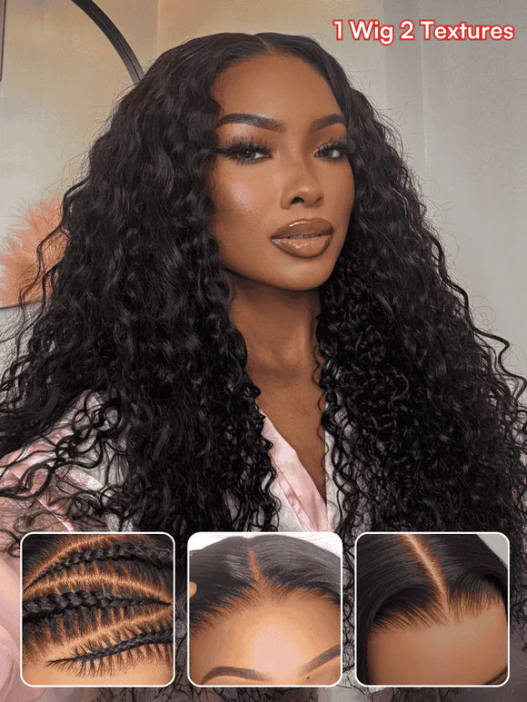 13x4 Pre Everything Crimps Curl Crimped Deep Waves High-volume Look Lace Frontal Wig 150% Density Beginner Friendly