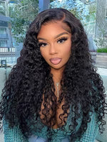 Deep Wave Curly Hair Wig 13x6 Lace Front Wig Human Hair Natural Color Curly Wigs