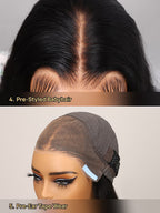 Pre-Everything 7x5/13x4 Lace Frontal Loose Wave Wigs with Bangs-Fluffy Hair 3D Dome Cap Put on and Go Glueless Human Hair