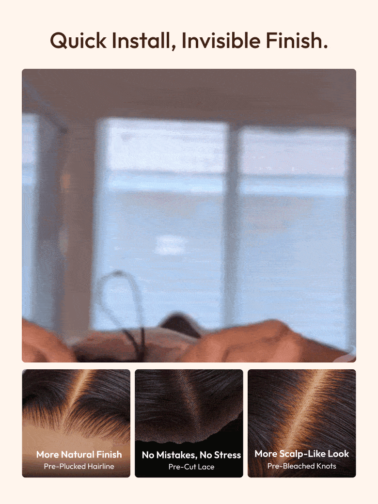 Bye Bye Knots 13x4 HD Lace Closure Put On and Go Body Wave Wig Pre Bleached Invisible Knots Glueless Wig