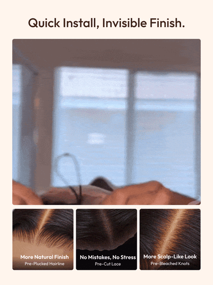 Bye Bye Knots 13x4 HD Lace Closure Put On and Go Body Wave Wig Pre Bleached Invisible Knots Glueless Wig