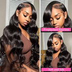 13*4 HD Lace Front Wig Glueless Closure Wig Body Wave 180% Density Human Hair Wigs with Baby Hair