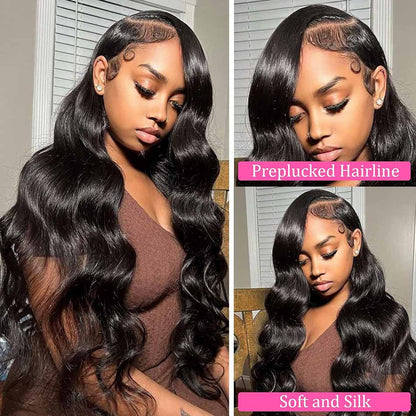13*4 HD Lace Front Wig Glueless Closure Wig Body Wave 180% Density Human Hair Wigs with Baby Hair