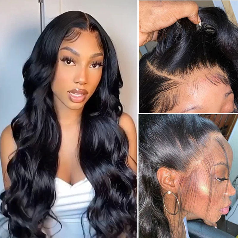 Wear Go Wig Body Wave Hair 13×4 Glueless 13×6 HD Lace Front Wig 180% Density Human Hair Pre Plucked