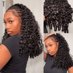 7x5 Bye Bye Knots Kinky Curly Wig Put On and Go Pre Cut Lace Lace Closure Premium Glueless Human Hair Wigs with Drawstring