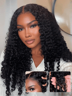 7x5 Bye Bye Knots Kinky Curly Wig Put On and Go Pre Cut Lace Lace Closure Premium Glueless Human Hair Wigs with Drawstring