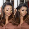 PreCut 13x6 HD Lace Ombre Brown Dark Roots Wear Go Glueless Wave Wig Body Wave Hair