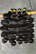 Body Wave Bulk Human Hair Bundles For Boho Braiding Natural Black