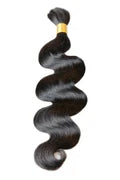 Body Wave Bulk Human Hair Bundles For Boho Braiding Natural Black