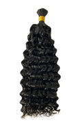 Water Wave Bulk Human Hair For Boho Braiding Natural Black