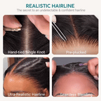 Honey Blonde Highlight Water Wave Pull & Go 13x6 Lace Frontal Tiny Knots Glueless Wig Deep Curly Human Hair