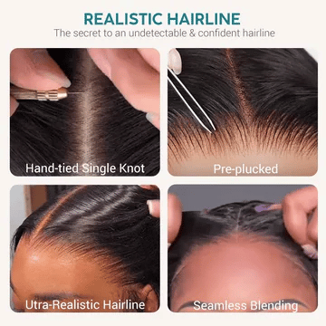 Honey Blonde Highlight Water Wave Pull & Go 13x6 Lace Frontal Tiny Knots Glueless Wig Deep Curly Human Hair