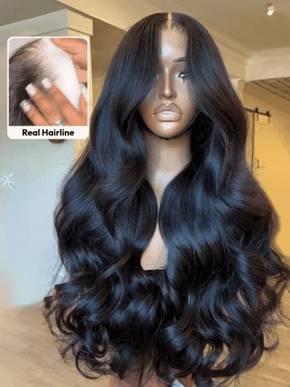 Bye Bye Knots 13x4 HD Lace Closure Put On and Go Body Wave Wig Pre Bleached Invisible Knots Glueless Wig