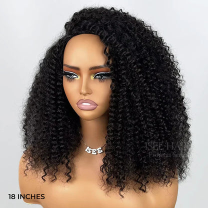 BOOHAIR 100%human hair13x4 Pre Everything Crimps Curl Crimped Deep Waves High-volume Look Lace Frontal Wig 150% Density Beginner Friendly