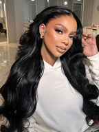 13*4 HD Lace Front Wig Glueless Closure Wig Body Wave 180% Density Human Hair Wigs with Baby Hair