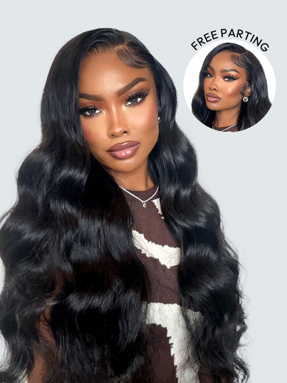 Wear Go Wig Body Wave Hair 13×4 Glueless 13×6 HD Lace Front Wig 180% Density Human Hair Pre Plucked