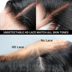 Yaki Straight 13x4/6x5 Glueless Lace Wig Pre-cut Lace Put On and Go Natural Black Beginner Friendly 150% Density