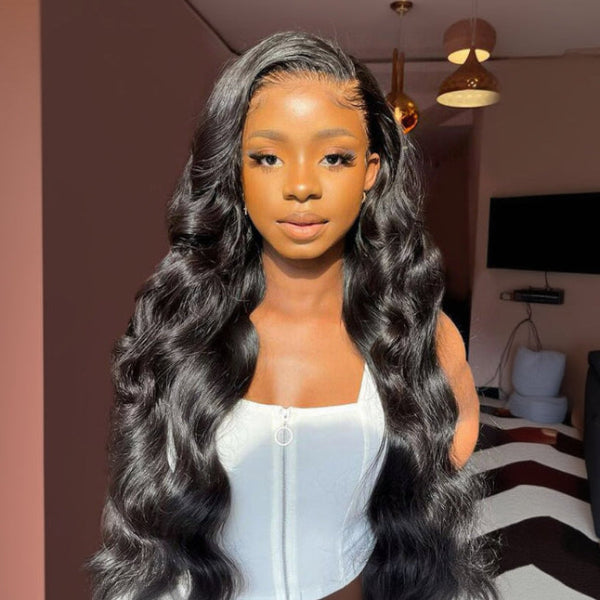 Wear Go Wig Body Wave Hair 13×4 Glueless 13×6 HD Lace Front Wig 180% Density Human Hair Pre Plucked