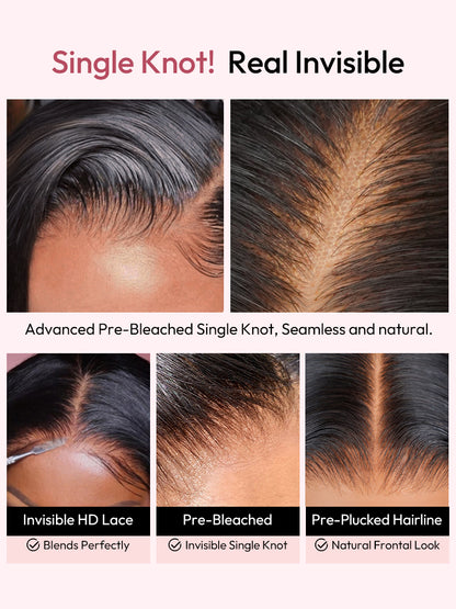 Wear Go Wig Body Wave Hair 13×4 Glueless 13×6 HD Lace Front Wig 180% Density Human Hair Pre Plucked