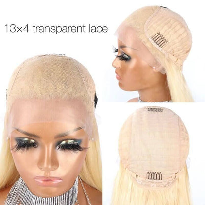 13x4 Lace Front Wigs Human Hair invisible knots Glueless Loose Body Wave Bob Wig Pre-cut Lace Brown Blonde Ombre Beginner Friendly