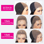 Wear Go Wig Body Wave Hair 13×4 Glueless 13×6 HD Lace Front Wig 180% Density Human Hair Pre Plucked