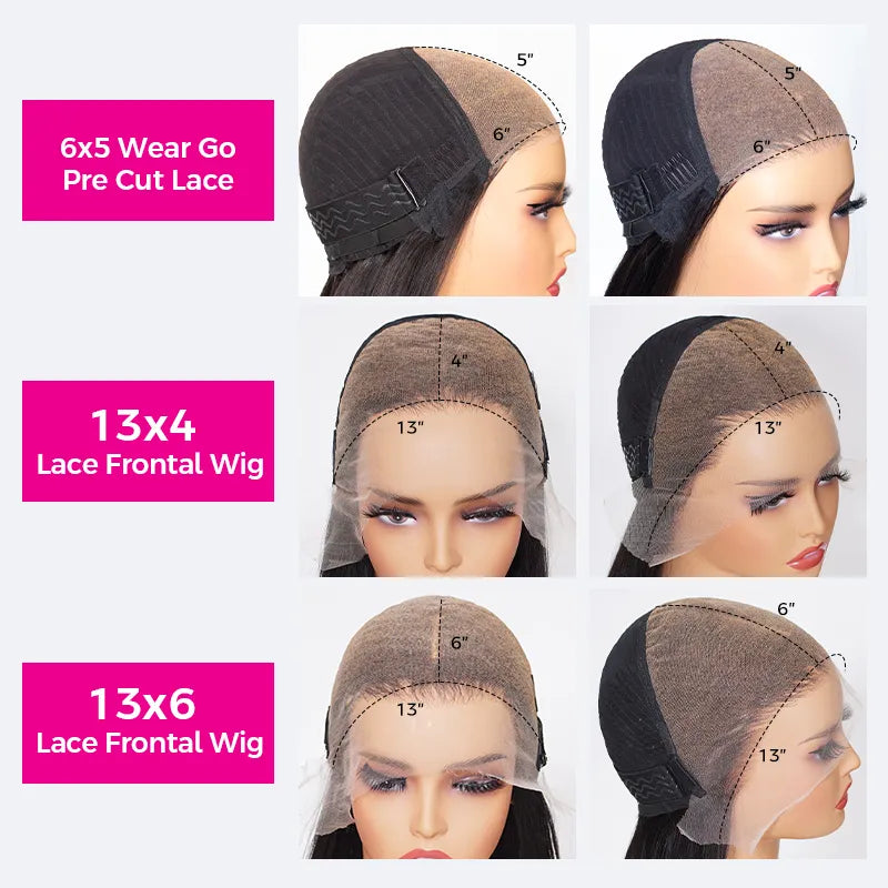 Wear Go Wig Body Wave Hair 13×4 Glueless 13×6 HD Lace Front Wig 180% Density Human Hair Pre Plucked